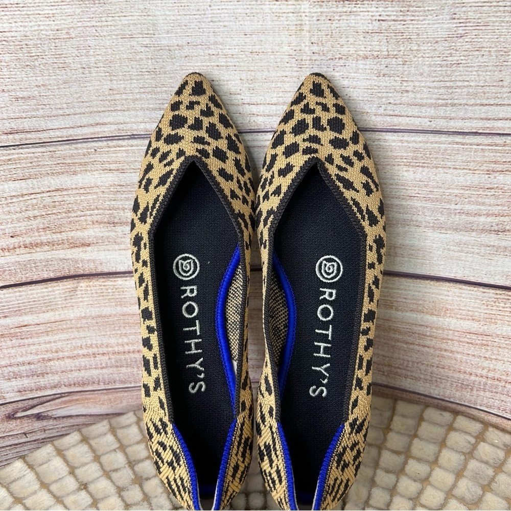 Rothy’s The Point Ballet Flats Women Cheetah Leopard Print Size 5 - Picture 7 of 8